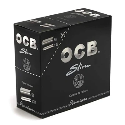 Abbildung von OCB Black Premium King Size Slim Rolling Papers Rollenpapiere Zigarettenpapiere Raucherpapiere Packung mit 50 Broschüren from SUDESH ENTERPRISES