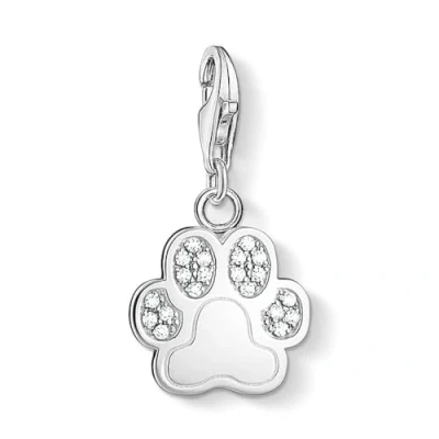 Abbildung von Thomas SABO TATZE/PFOTE Anhänger silvercolored/white, Damen, Größe: One Size, Silver colored/white