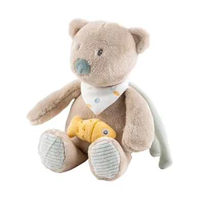 Abbildung von Nattou Mini Spieluhr aus Polyester, Bär Jules, Wiegelied «La Le Lu», Ca. 23 cm, Romeo, Jules und Sally, Beige