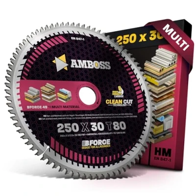 Abbildung von Amboss Werkzeuge Kreissägeblatt HM 250 x 2.5/2.0 30 Z80 FWF, mm (Bohrung) FWF (Zahnform)