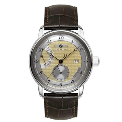 Abbildung von Zeppelin Herrenuhr mit Lederband Serie Friedrichshafen Automatik Power Reserve Datum 8590 5