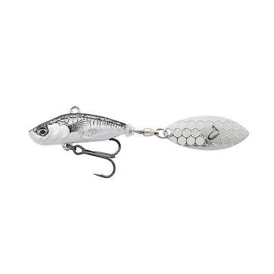 Abbildung von Savage Gear 3D Sticklebait Tailspin 7,3cm 13gr Sinking Black Silver Spinner