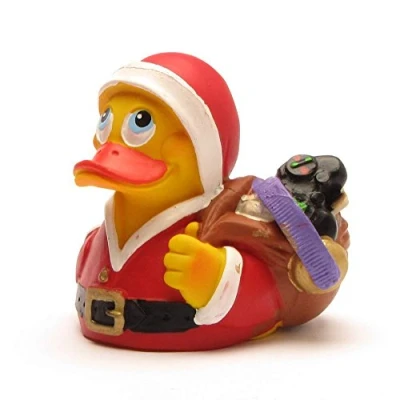 Abbildung von Duckshop I Weihnachtsmann Badeente Quietscheentchen Quietscheente Geschenk Weihnachten Nikolaus Adventskalender