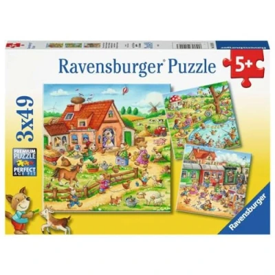 Abbildung von Ravensburger Puzzle Urlaub der Tiere 3x49 Teile