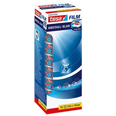Abbildung von tesa KRISTALL KLAR Klebefilm 19 mm x 33 m transparent