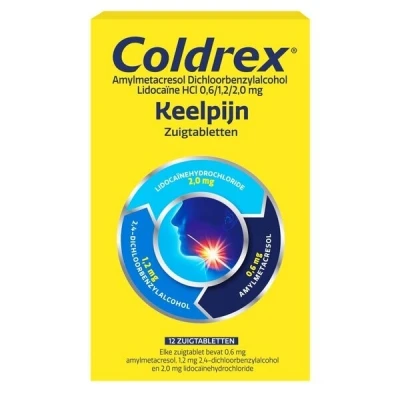 Abbildung von Coldrex Halstabletten Lutschtabletten mit lidocaïne 12