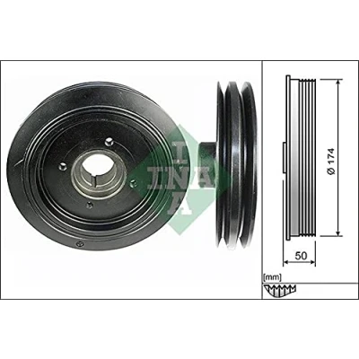 Abbildung von INA 544 0107 10 Kurbelwellenriemenscheibe 173,00, 173,00 MITSUBISHI: Pajero Sport 1 SUV