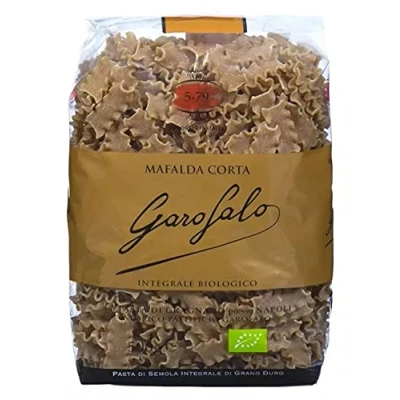 Abbildung von Garofalo BIO Vollkorn Mafalda Corta 500g, Hartweizen Grieß, vegan, Pasta aus Italien, biologische Nudeln, fertig in 13 Minuten