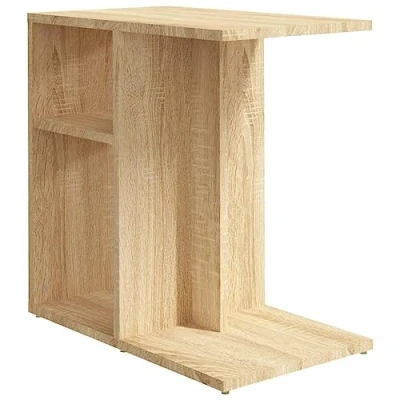 Abbildung von vidaXL Beistelltisch mit Stauraum Couchtisch Wohnzimmertisch Sofatisch Kaffeetisch Teetisch Tisch Wohnzimmer Sonoma Eiche 50x30x50cm Holzwerkstoff