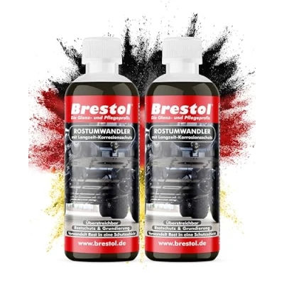 Abbildung von Brestol® ROSTUMWANDLER 2X 300 ml Rostkonverter &amp; Grundierung in einem Zug Rostschutz Rostlöser