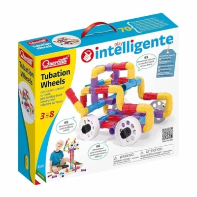 Abbildung von Quercetti 041857 Tubation Wheels Toy, Multi Coloured, 68 Pezzi