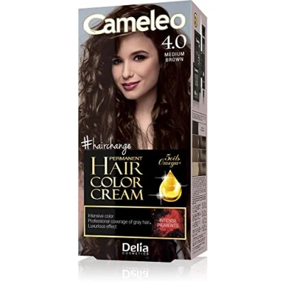 Abbildung von Cameleo Omega Plus Haarfarbe Mittelbraun Tiefgreifende, Dauerhafte Farbe Färbung Haarschutz Komplettes Färbungsset