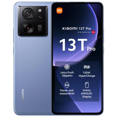 Abbildung von Xiaomi 13T Pro 12GB/512GB Blau mit klarmobil Vertrag unbegrenzt telefonieren + 40000 MB 5G/LTE