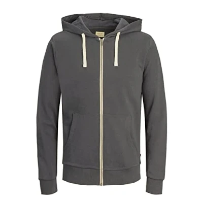 Abbildung von JACK &amp; JONES Herren JJEHOLMEN Sweat Zip Hood, Asphalt/REG FIT, XXL