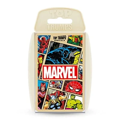 Abbildung von Winning Moves Spiel Top Trumps Marvel Comics Retro, Quartett