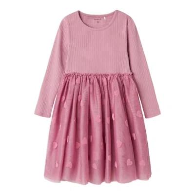 Abbildung von NAME IT Mädchen Nmfnajas Dress Jerseykleid, Mauve Orchid, 92 EU