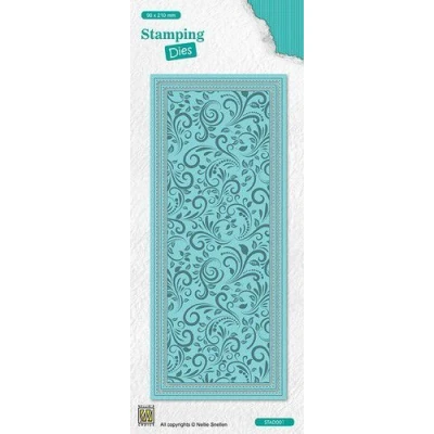 Abbildung von Nellie&#039;s Choice Stamping Die slimline bloemen STAD001 90x210mm (10 21)