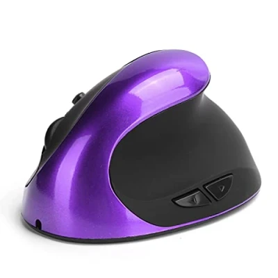 Abbildung von Vertikale Kabellose Maus Ergonomische Optische Maus, 1600 DPI mit Intelligenter Stromsparender Optischer für Laptop, Desktop, PC(Lila)