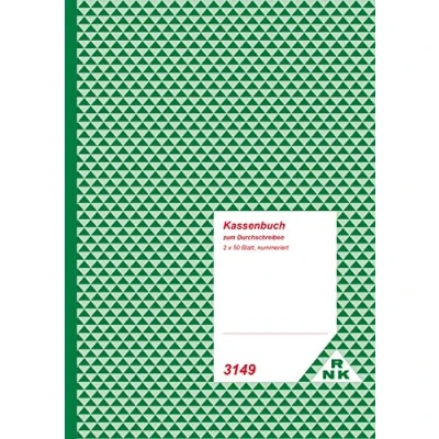 Abbildung von RNKVERLAG 3149 Kassenblock ohne Umsatzsteuererfassung, 2 x 50 Blatt, mit Durchschreibepapier und Nummerierung, DIN A4