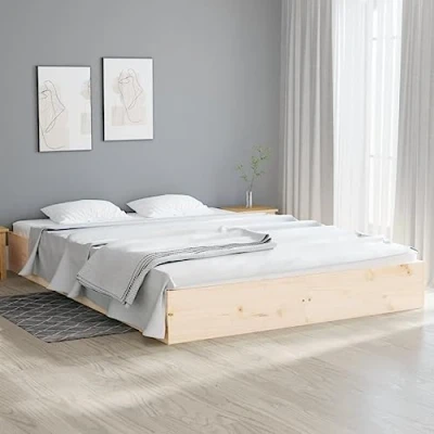 Abbildung von ZQQLVOO Bettgestell Familienbett Palettenbett Massivholzbett 180x200 cm 6FT Super King