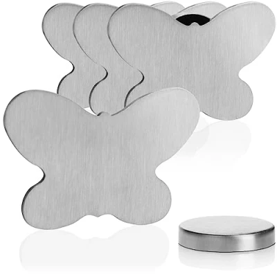 Abbildung von com four® 4X Tischdeckenbeschwerer Tischtuchgewichte aus Edelstahl magnetische Tischtuchklammer ca. 55 g