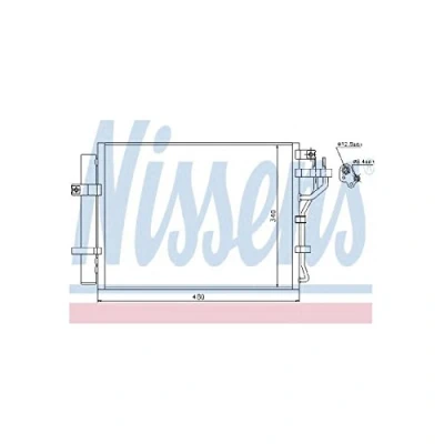 Abbildung von NISSENS 940219 Klimakondensator mit Trockner Aluminium 480 R 134a KIA: Picanto II