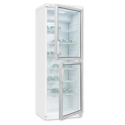 Abbildung von exquisit Getränkekühlschrank &quot;GKS350 2 GT 280D weiss&quot;, GKS350 weiss, 173 cm hoch, 60 breit, 320 L Volumen, mit Glastür, LED