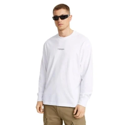 Abbildung von G STAR Center BOXY Langarmshirt, Herren, Größe: Large, White
