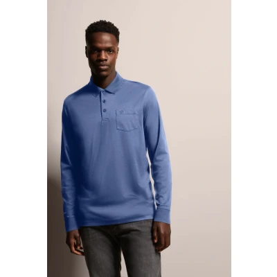 Abbildung von bugatti Poloshirt, Herren, Größe: Medium, Blaugrau