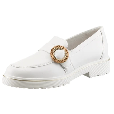 Abbildung von Remonte Loafer Chunky Slipper, Plateau Slipper mit moderner Flecht Zierschnalle