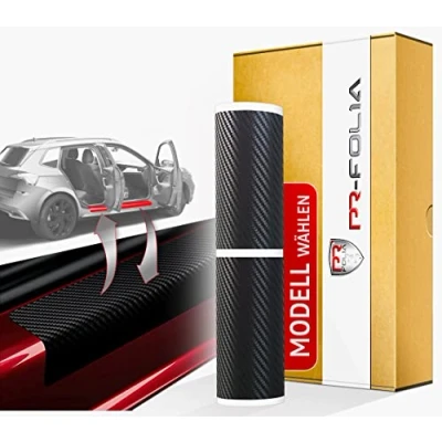 Abbildung von PR Folia Einstiegsleisten Schutzfolie Set für Opel Mokka E ab Bj. 2021 Carbon Autofolie Schutz Folie Zubehör Schwellerschutz