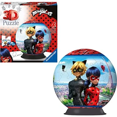 Abbildung von Ravensburger Puzzle 3D 11167 Ball Miraculous 72 Teile ..., Puzzleteile