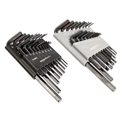 Abbildung von Amazon Basics Innensechskant Schlüssel Set, 36 teilig, Zoll/SAE und metrisch