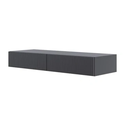 Abbildung von Selsey Schminktisch Makeup Tisch Frisiertisch Hängend Kosmetiktisch 110 cm Mit 2 Schubladen Veldio Schwarz