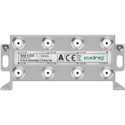 Abbildung von Axing BAB 6 03X Fach Abzweiger 13 18 dB 5 1800 MHz TV Data Internet Kabelfernsehen