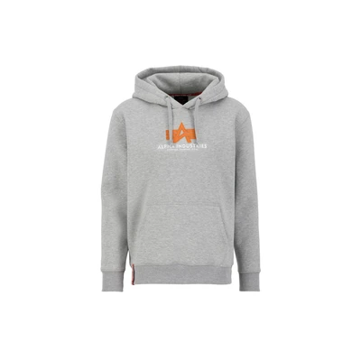 Abbildung von Alpha Industries Basic Kapuzenpullover, Herren, Größe: Large, Grey heather