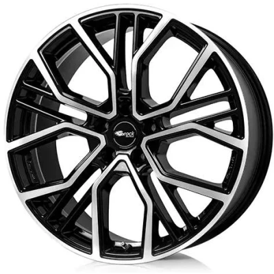 Abbildung von BROCK 5 loch 21Zoll 112mm Alufelge B41 schwarz front poliert 0580081803 Felge
