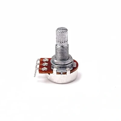 Abbildung von Alnicov Mini Pot A500K Gitarren Potentiometer mit geteiltem Schaft für E Bass