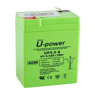 Abbildung von Master U Power Blei Akku AGM 6V 4.5Ah F1 4,8mm