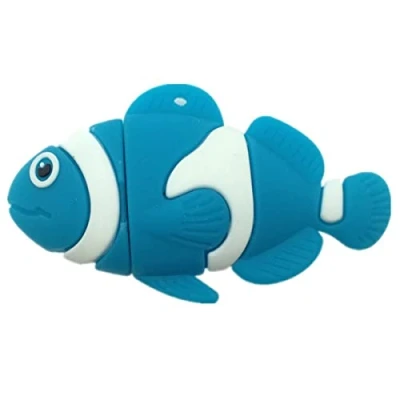 Abbildung von Ulticool Fisch 8 GB USB Aquarium Meer Flash Pen Drive Fish Blue Memory Stick Daten Aufbewahrung Speicherstick Blau und Weiß