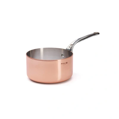 Abbildung von de Buyer Stielkasserolle PRIMA MATERA aus 90% Kupfer und 10% Edelstahl 18 cm 6206.18