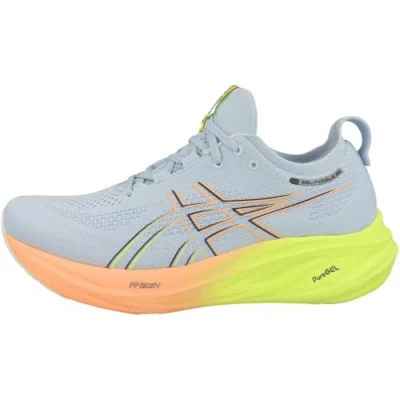Abbildung von Asics Gelnimbus 26 Paris Laufschuh Neutral, Herren, Größe: 46, Cool blue/safety yellow Schuhe
