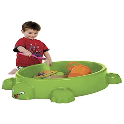 Abbildung von PARADISO Sandkasse i plast, skildpadde med låg, Smile, grøn (805 494)