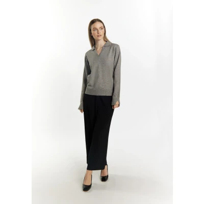 Abbildung von Dreimaster Acalmar Strickpullover, Damen, Größe: XS/S, Grau melange