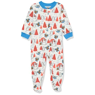 Abbildung von Amazon Essentials Disney Marvel Star Wars Unisex Baby Baumwoll Strampler mit Fuß, Mando Winter Sleep &amp; Play, 6 9 Monate