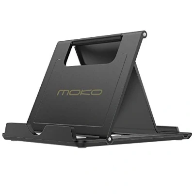 Abbildung von MoKo Verstellbare Handy Ständer 4 11 Zoll Tablet Halterung für iPhone 16/Pro/Pro Max/Plus, 15/Pro/Pro 14/Pro/Pro 13/Pro/Pro Schwarz