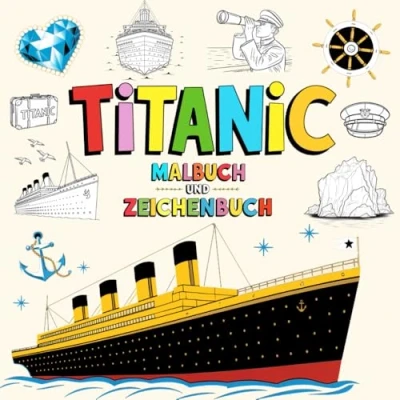 Abbildung von Titanic Malbuch und Zeichenbuch: Entdecke das legendäre Schiff durch Kunst Kreativität 40 inspirierende Bilder zum Zeichnen Ausmalen