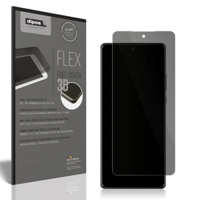 Abbildung von dipos Flex Privacy Blickschutz Schutzfolie matt passend für Motorola Edge 30 Ultra, 100% Displayabdeckung, case Friendly, Full Cover, Anti spy Sichtschutz Filter 2way