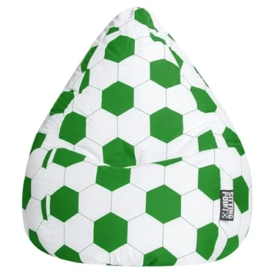 Abbildung von Sitting Point Sitzsack Fußball FANKURVE XL in grün weiß, ca. 220L