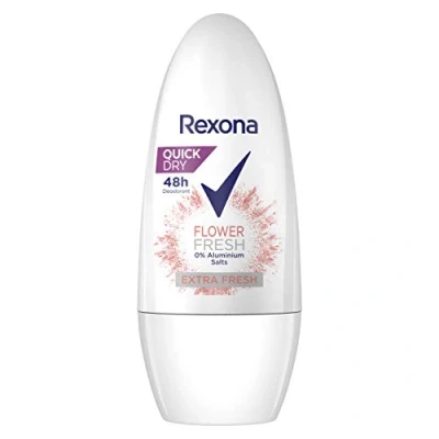 Abbildung von Rexona Deo Roll On Flower Fresh 0 % Aluminiumsalze 48 Stunden Schutz gegen Körpergeruch mit erfrischendem, blumigen Duft 50 ml (6er Pack)